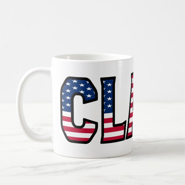 Claas Name Vorname USA styled Tasse Kaffeetasse Kaffemugg (Vänster)