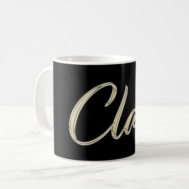 Claas Name whitegold Tasse Teetasse Kaffeetasse Kaffemugg (Framsida vänster)