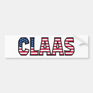 Claas Namn Vorname USA Aufkleber Sticker Auto Bildekal