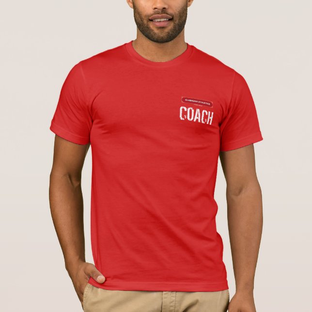 Clabaugh Athletics COACH Polo Shirt T Shirt (Framsida)