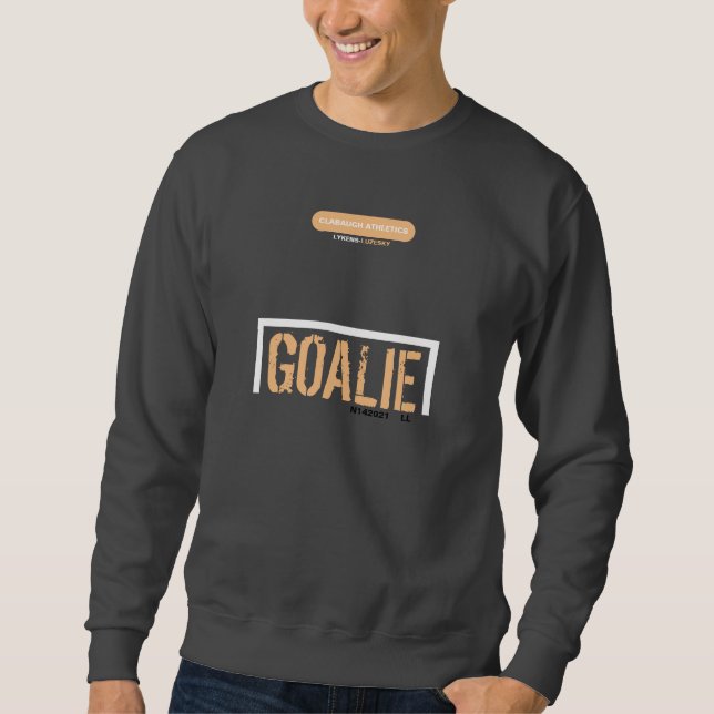 Clabaugh Athletics Soccer GOALIE T-Shirt Lång Ärmad Tröja (Framsida)