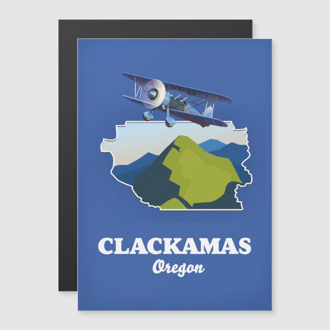 Clackamas Oregon USA karta (Fram/baksida)