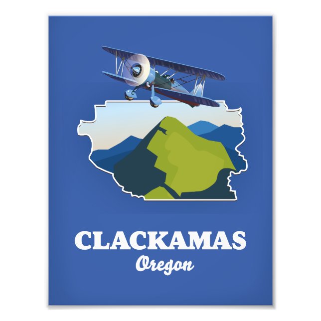 Clackamas Oregon USA karta Fototryck (Framsidan)