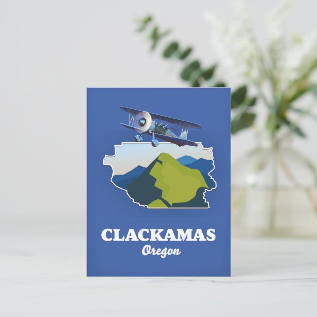 Clackamas Oregon USA karta Vykort (Stående Fram)