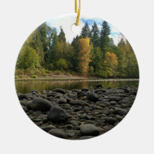Clackamas River, OR Julgransprydnad Keramik