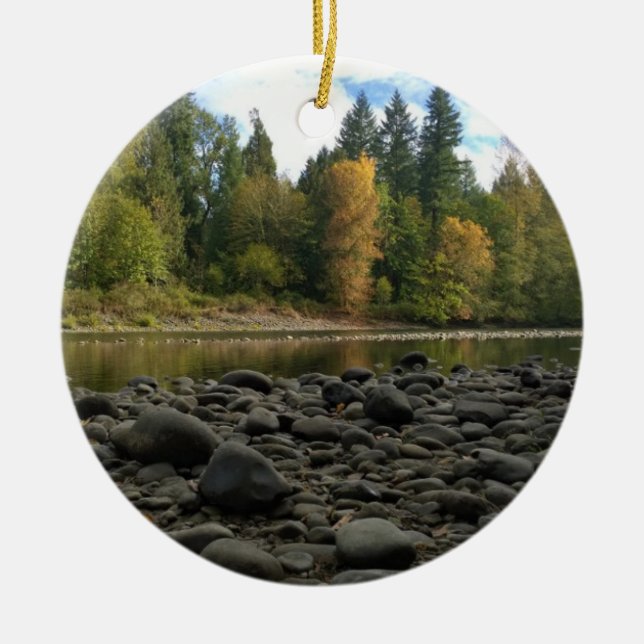 Clackamas River, OR Julgransprydnad Keramik (Framsidan)
