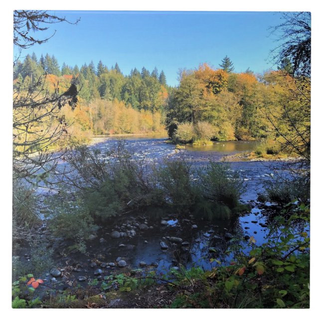 Clackamas River, OR Kakelplatta (Framsidan)