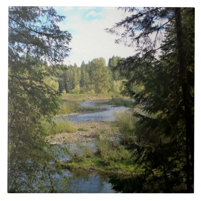 Clackamas River, OR Kakelplatta (Framsidan)