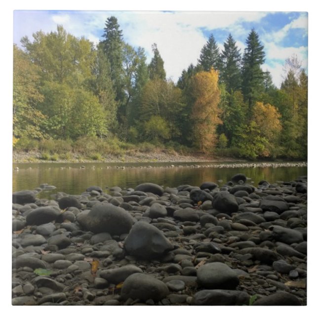 Clackamas River, OR Kakelplatta (Framsidan)