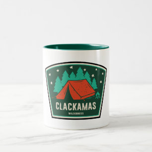 Clackamas Wilderness Oregon Camping Två-Tonad Mugg