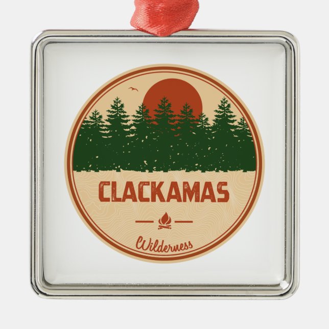 Clackamas Wilderness Oregon Julgransprydnad Metall (Framsidan)