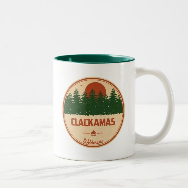 Clackamas Wilderness Oregon Två-Tonad Mugg (Höger)