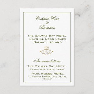 Claddagh bröllopsbilaga kort