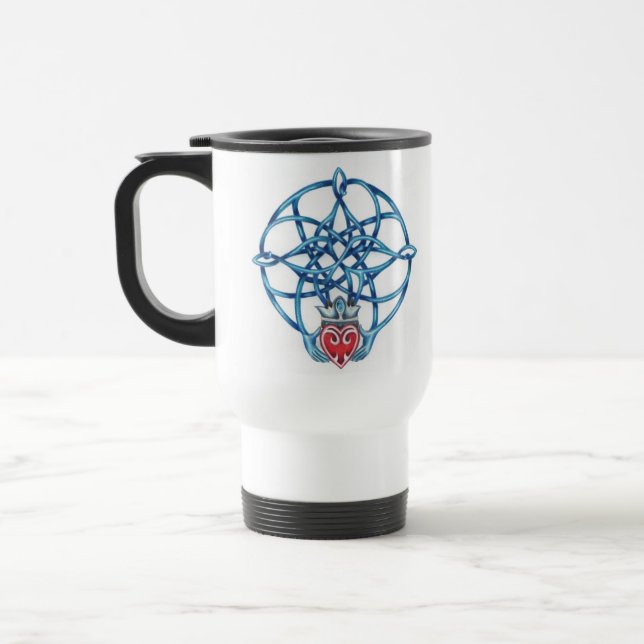 Claddagh Celtic fnurratravel mug Resemugg (Vänster)