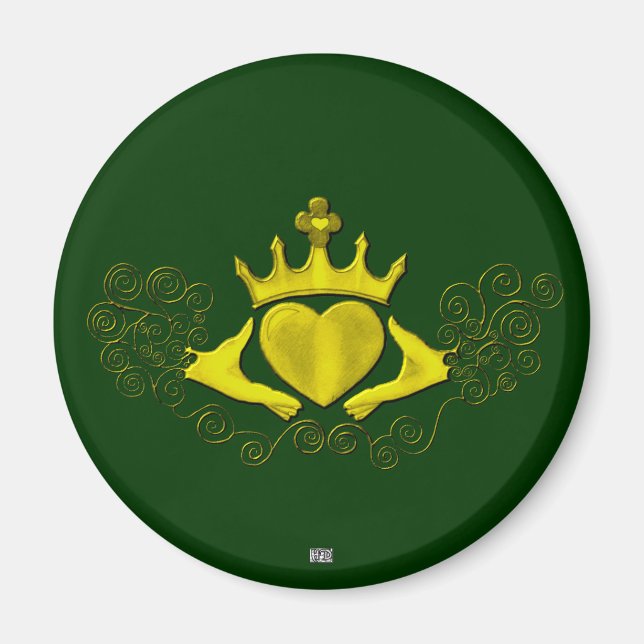 Claddagh (Guld) Magnet (Framsidan)