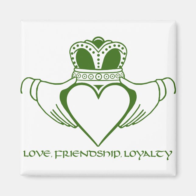 Claddagh Irish Squmagnet Magnet (Framsidan)