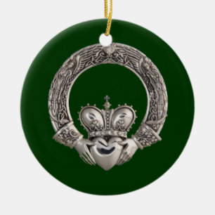 Claddagh Julgransprydnad Keramik