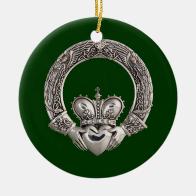Claddagh Julgransprydnad Keramik (Framsidan)