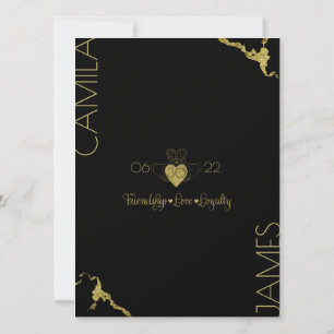 Claddagh-monogram-inbjudningar Spara Datumet