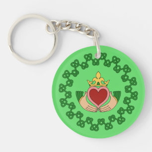 Claddagh och Grönt Knotwork
