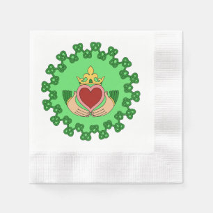 Claddagh och Grönt Knotwork Pappersservett