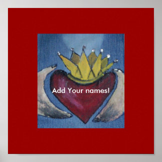 Claddagh Personalize w/ namn Canvas Poster