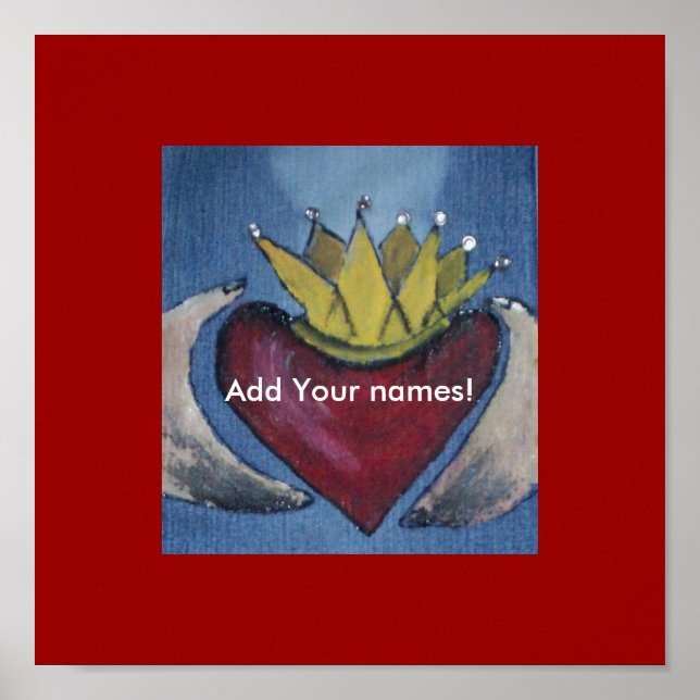 Claddagh Personalize w/ namn Canvas Poster (Framsidan)
