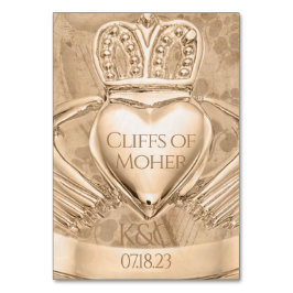 Claddagh Ring Bröllop Initialer Ställe Namn Bordsnummer