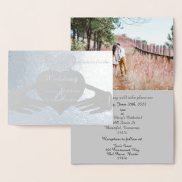 Claddagh Ring bröllopsinbjudan - Foil Card Folierat Kort