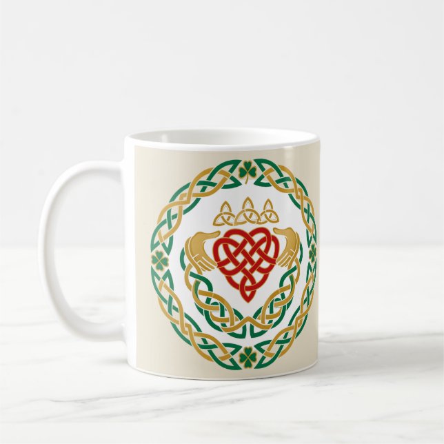 Claddagh-roundel Kaffemugg (Vänster)