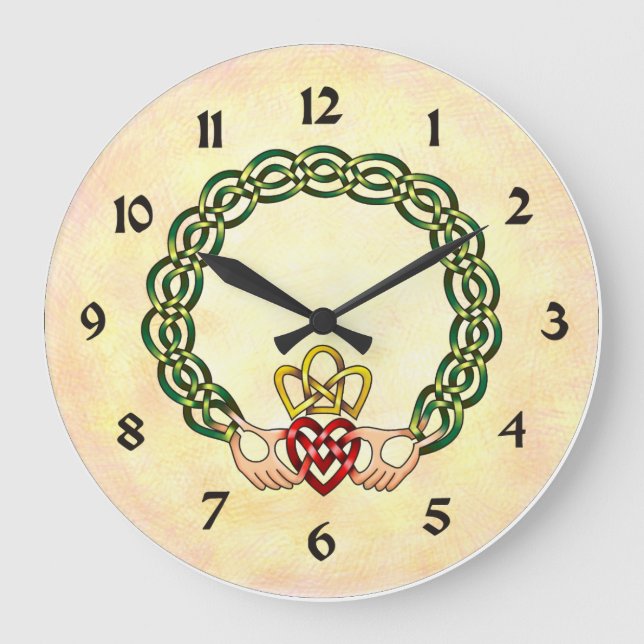 Claddagh Stor Klocka (Framsida)