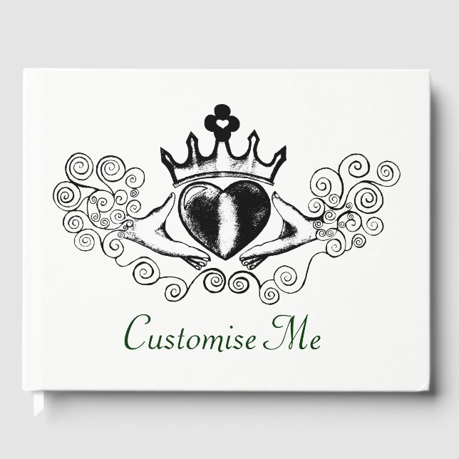 Claddagh (svart) gästböcker (Framsida)