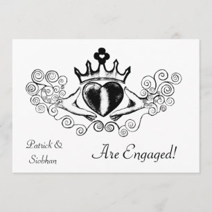 Claddagh (svart) inbjudningar
