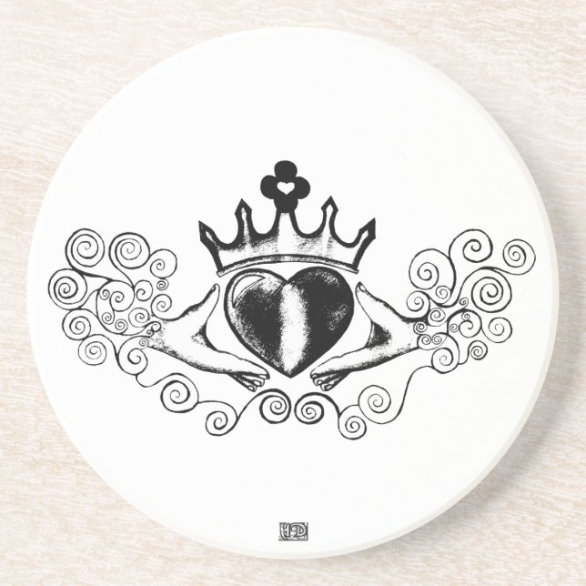 Claddagh (svart) underlägg (Framsidan)