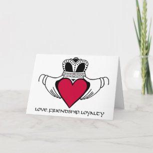 Claddagh Valentine Day-anpassade-kort Helgkort