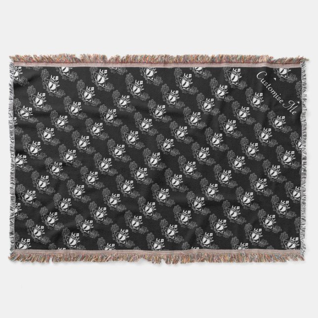 Claddagh (vit) filt (Framsidan)