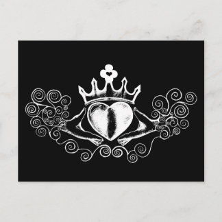 Claddagh (vit) vykort