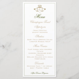 Claddagh Wedding Reception Menu Meny