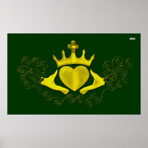 Claddaghen (guld) poster