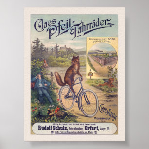 Claes Pfeil-Fahrräder Vintage affisch 1905