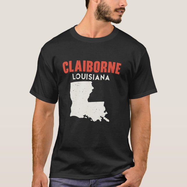 Claiborne Louisiana Förenta staterna State America T Shirt (Framsida)