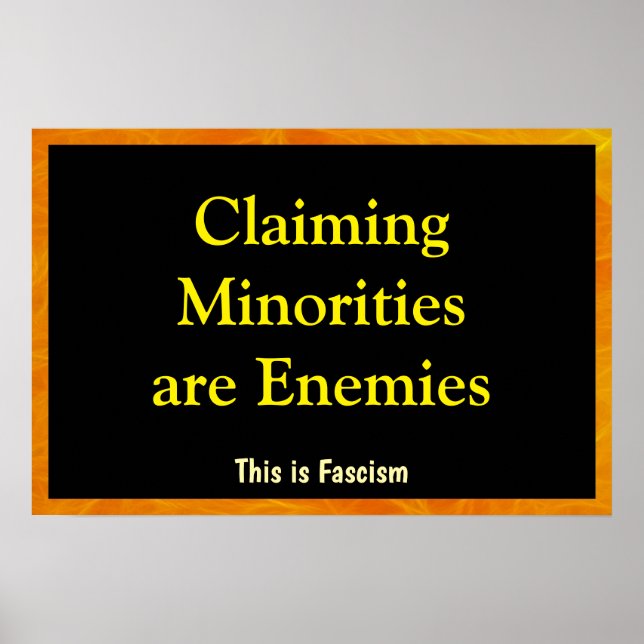 Claiming Minorities are Enemies Poster (Framsidan)