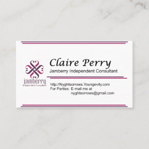 Claire Perrys Jamberry-Affärskort Visitkort