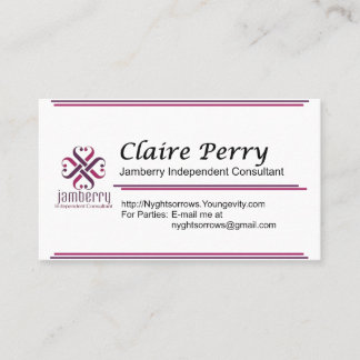 Claire Perrys Jamberry-Affärskort Visitkort