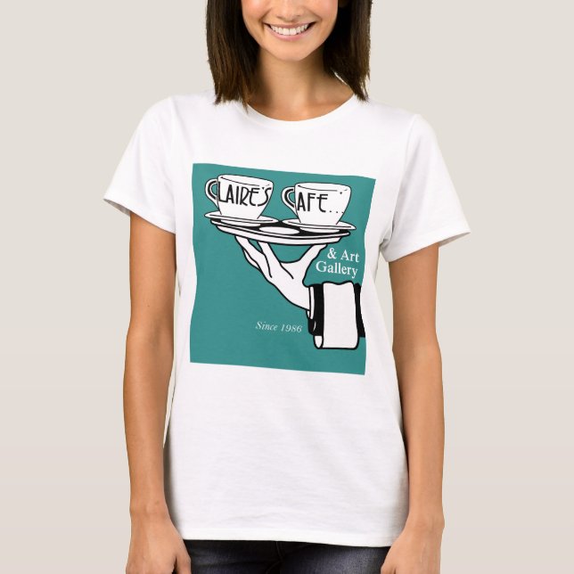 Claires Cafe och konstgalleri Tee Shirt (Framsida)