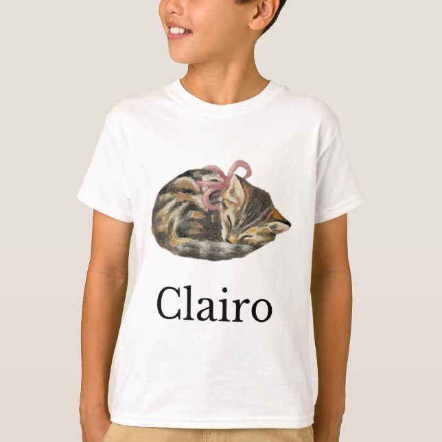 Clairo säger en katt 1 t shirt (Framsida)