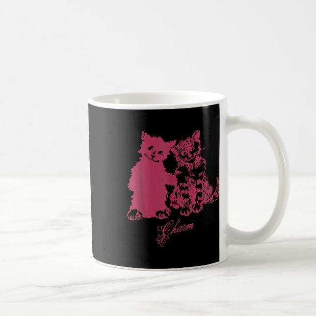 Clairo säger en kattcharm, bästa vänner Teckning - Kaffemugg (Höger)