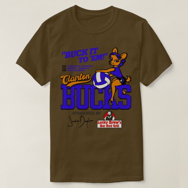 Clairton Bucks Volleyball Jackie Daytona WWDITS TS T Shirt (Design framsida)