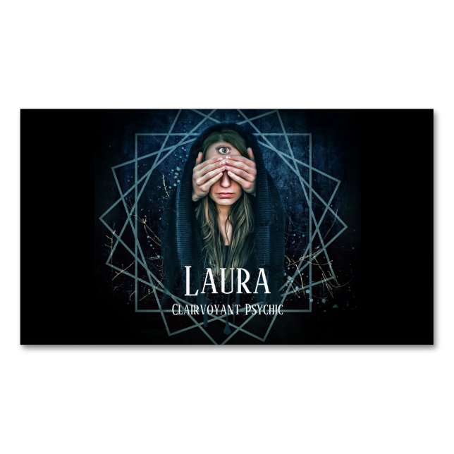 Clairvoyant Psychic Affärskort Magnet (Framsida)