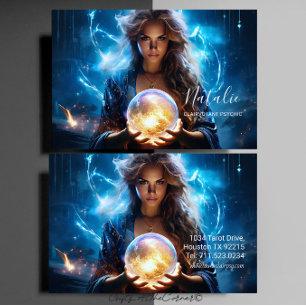 Clairvoyant Psychic Crystal Boll Universe Visitkort